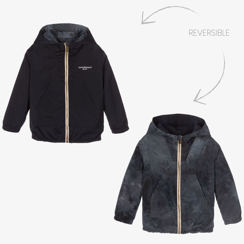 Emporio Armani - Veste grise réversible Garçon | Childrensalon