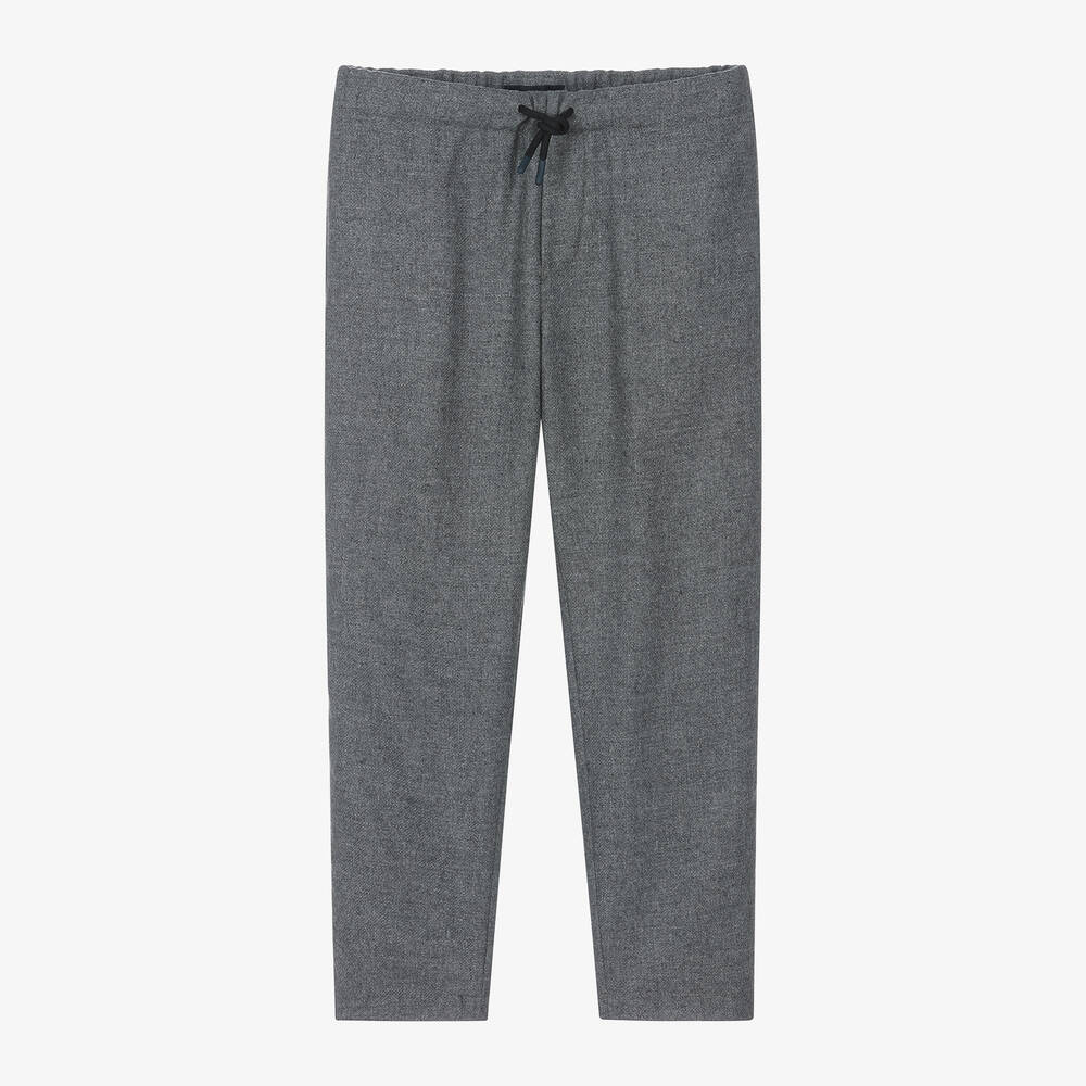 Emporio Armani-بنطلون كشمير وصوف لون رمادي للأولاد | Childrensalon Outlet