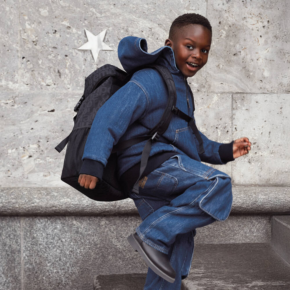 Emporio Armani-جاكيت جينز أزرق بغطاء للرأس للأولاد | Childrensalon Outlet