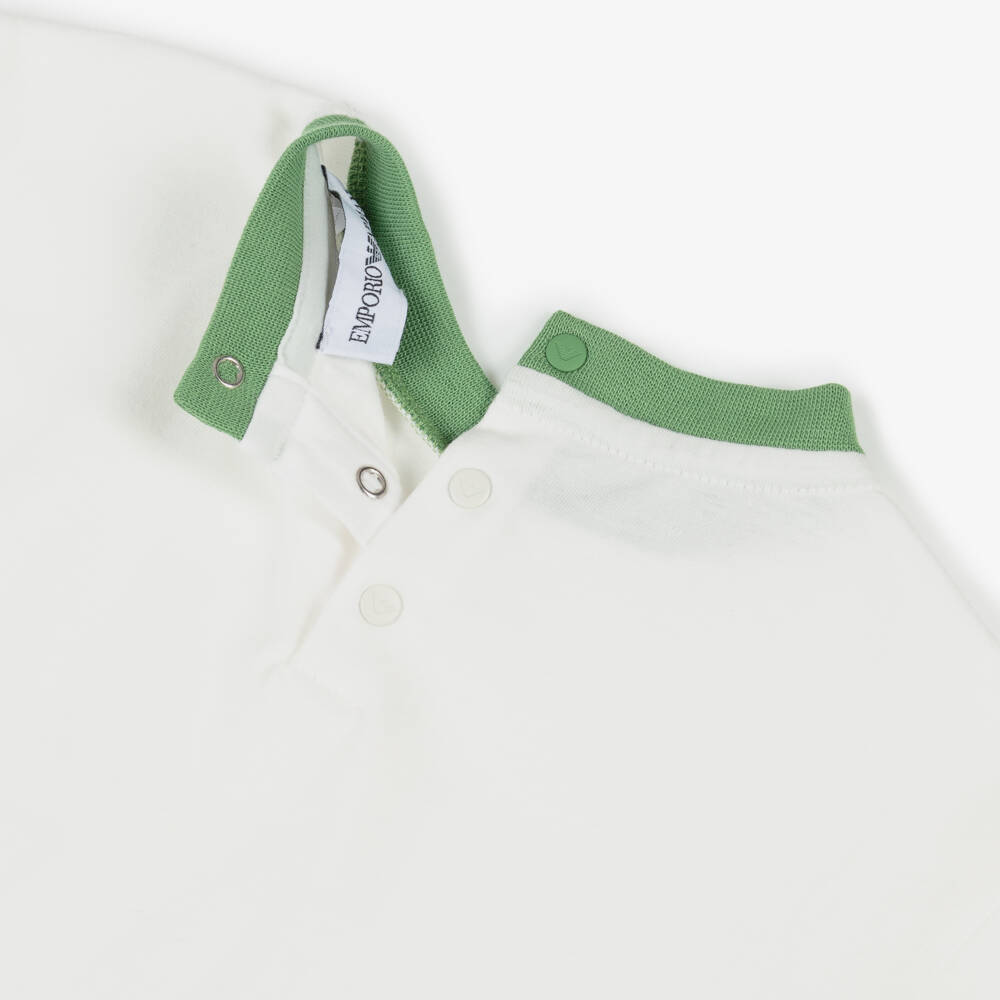 Emporio Armani-Boys Ivory Bear Cotton Tee | Childrensalon Outlet
