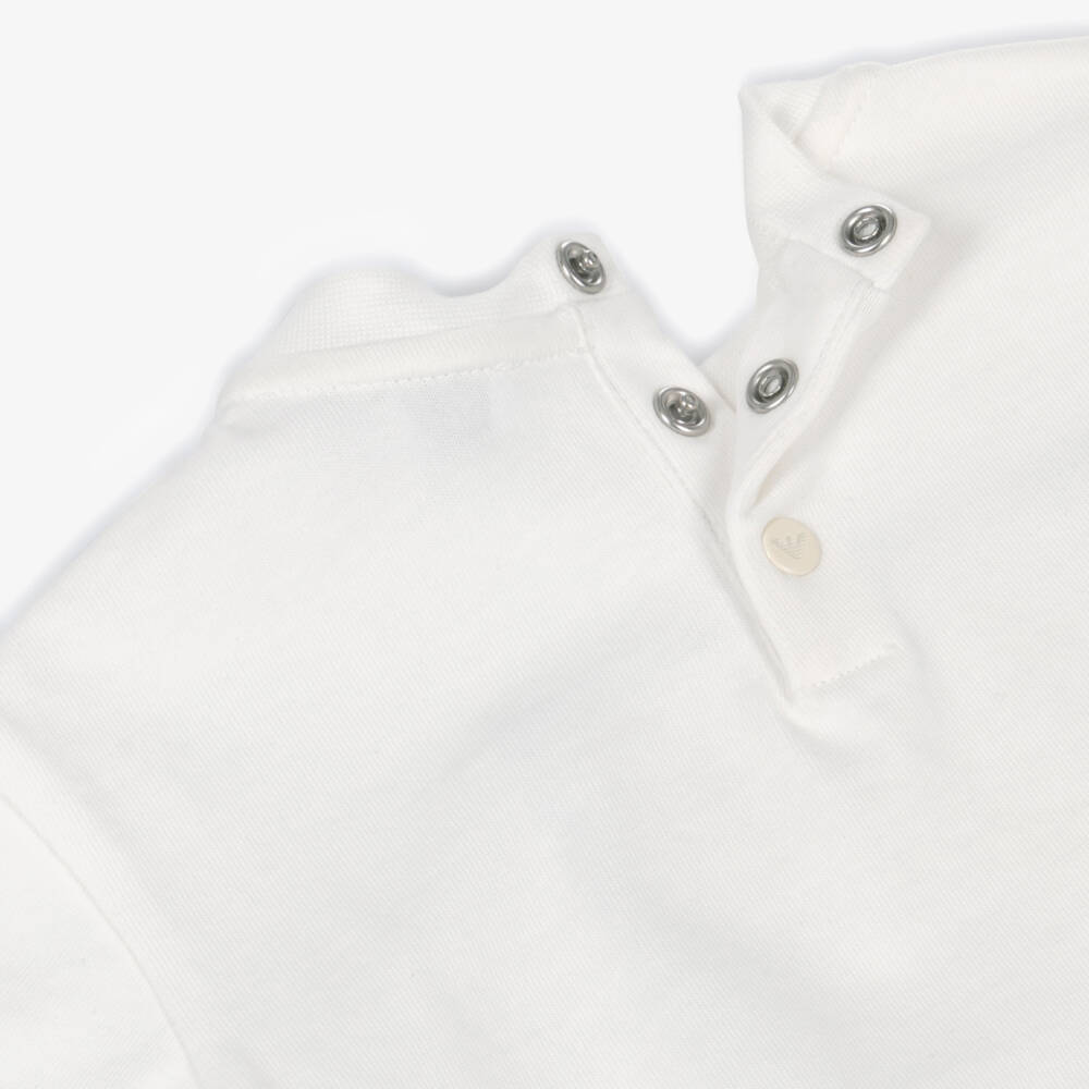 Emporio Armani-Boys Ivory Cotton Lighthouse Tee | Childrensalon Outlet