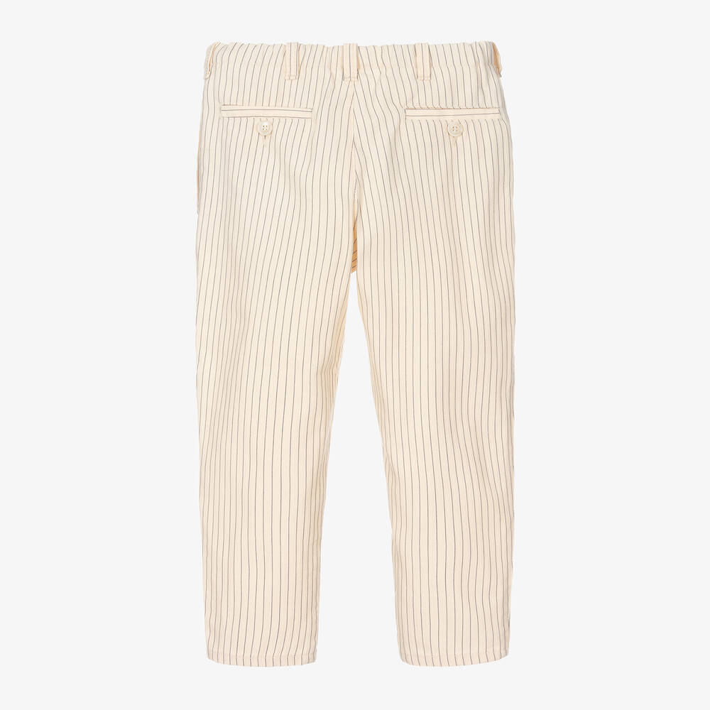 Emporio Armani-Boys Ivory Cotton & Linen Trousers | Childrensalon Outlet