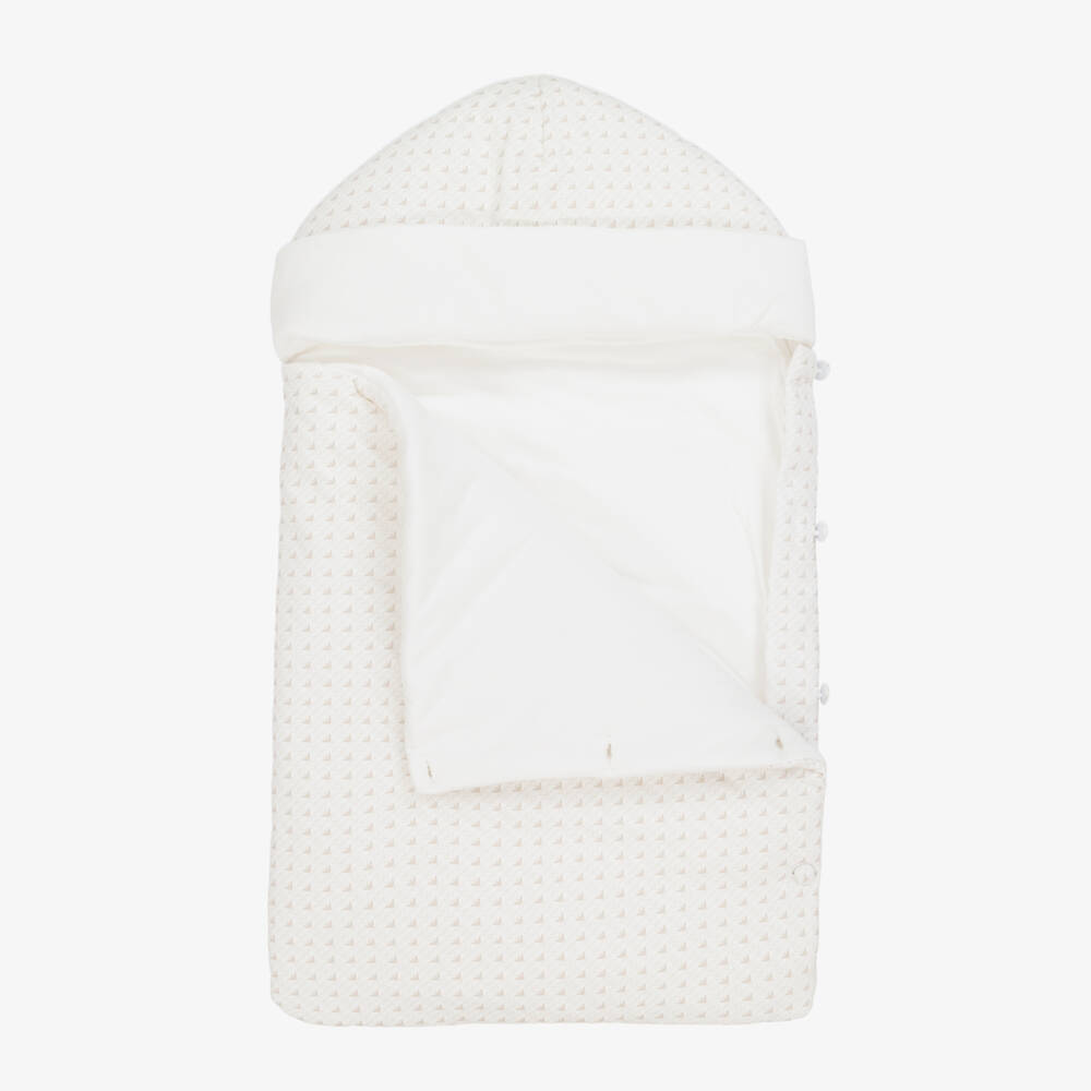 Emporio Armani-Boys Ivory Cozy Eagle Cocoon | Childrensalon Outlet