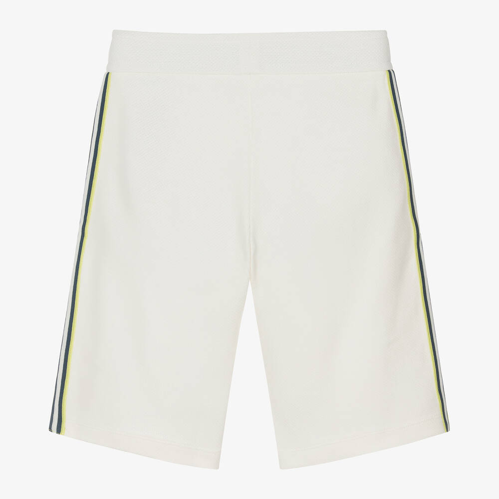Emporio Armani-Boys Ivory EA Crew Cotton Shorts | Childrensalon Outlet