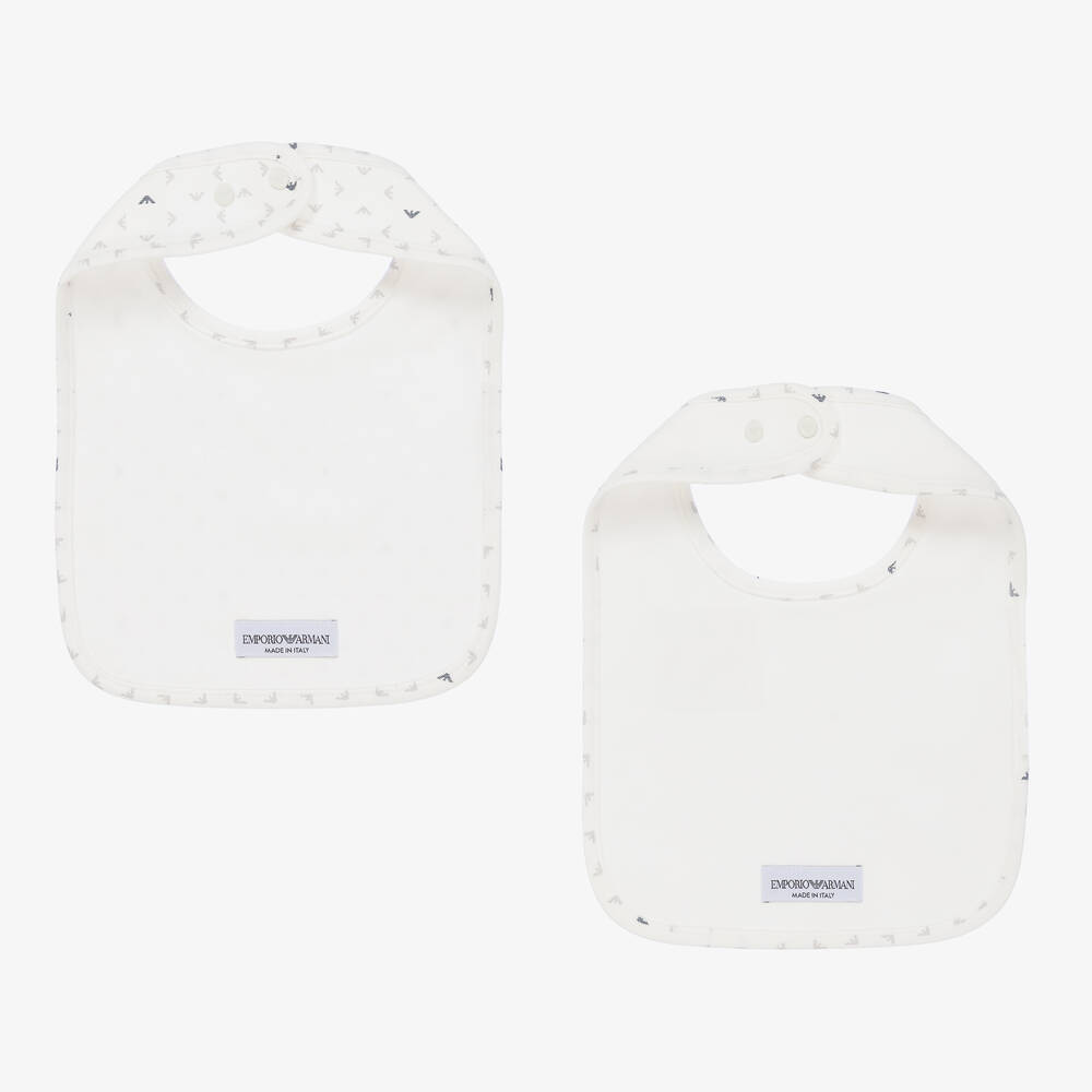 Emporio Armani-Кремовые слюнявчики (2шт.) | Childrensalon Outlet