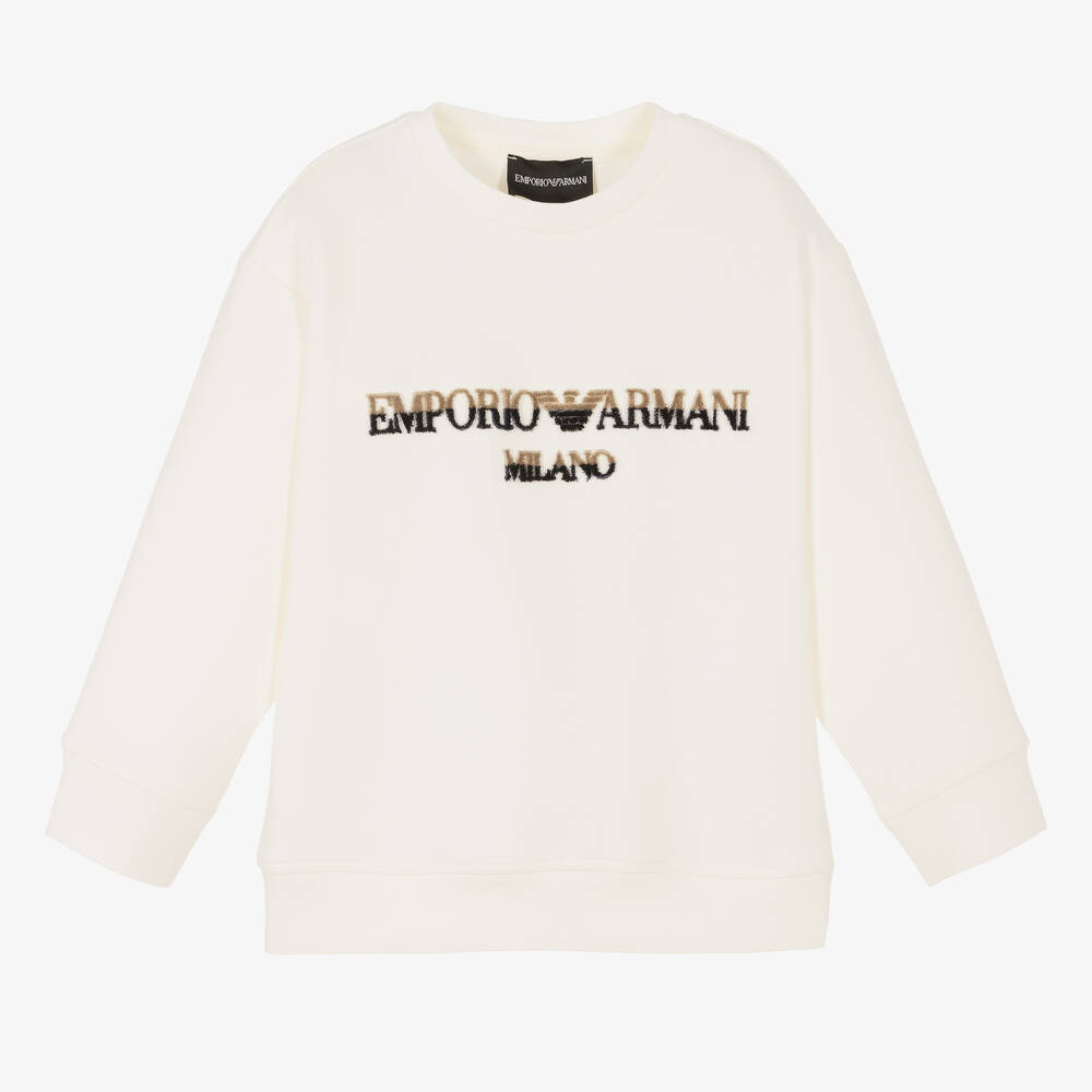 Emporio armani shop white sweatshirt