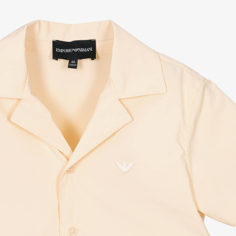 Emporio Armani-Boys Ivory Shirt & Shorts Set | Childrensalon Outlet