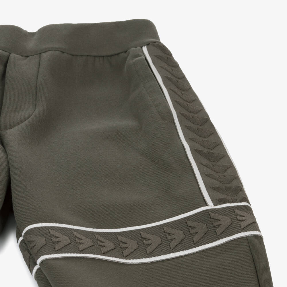 Emporio Armani-Зеленые джоггеры с логотипом Eagle для мальчиков | Childrensalon Outlet