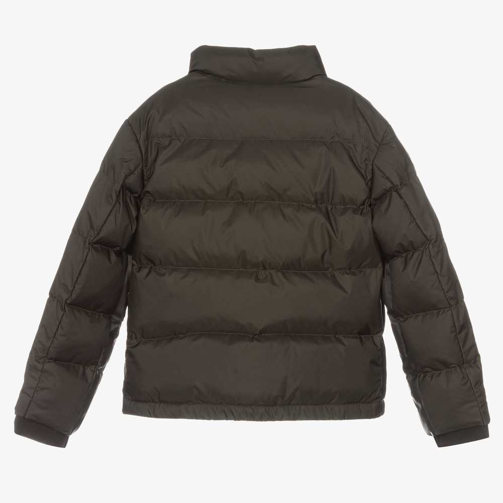 Emporio Armani Boys Khaki Green Puffer Jacket Childrensalon Outlet