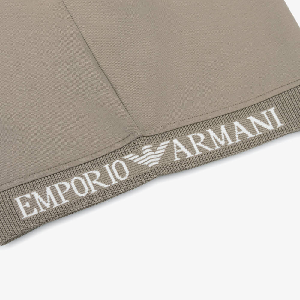 إEmporio Armani-سويتشيرت قطن لون بيج للأولاد | Childrensalon Outlet