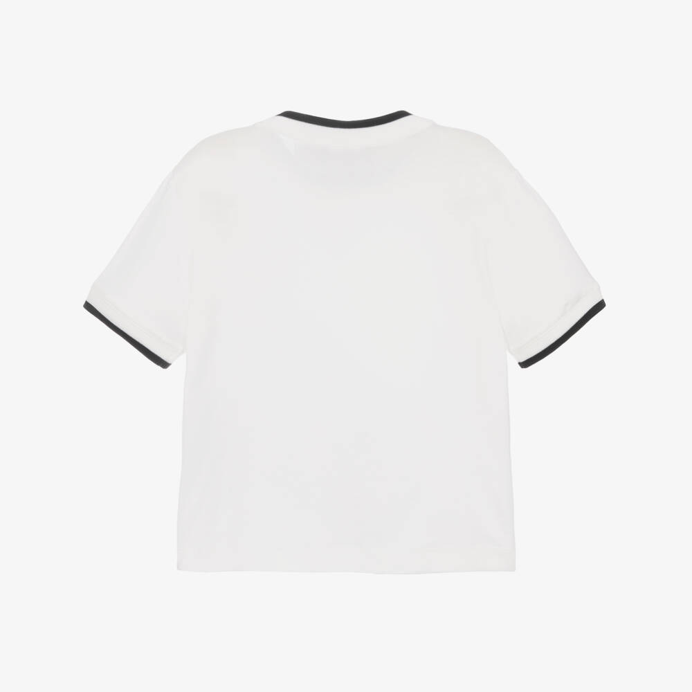 Emporio Armani-Белая футболка для мальчиков Лунный праздник | Childrensalon Outlet