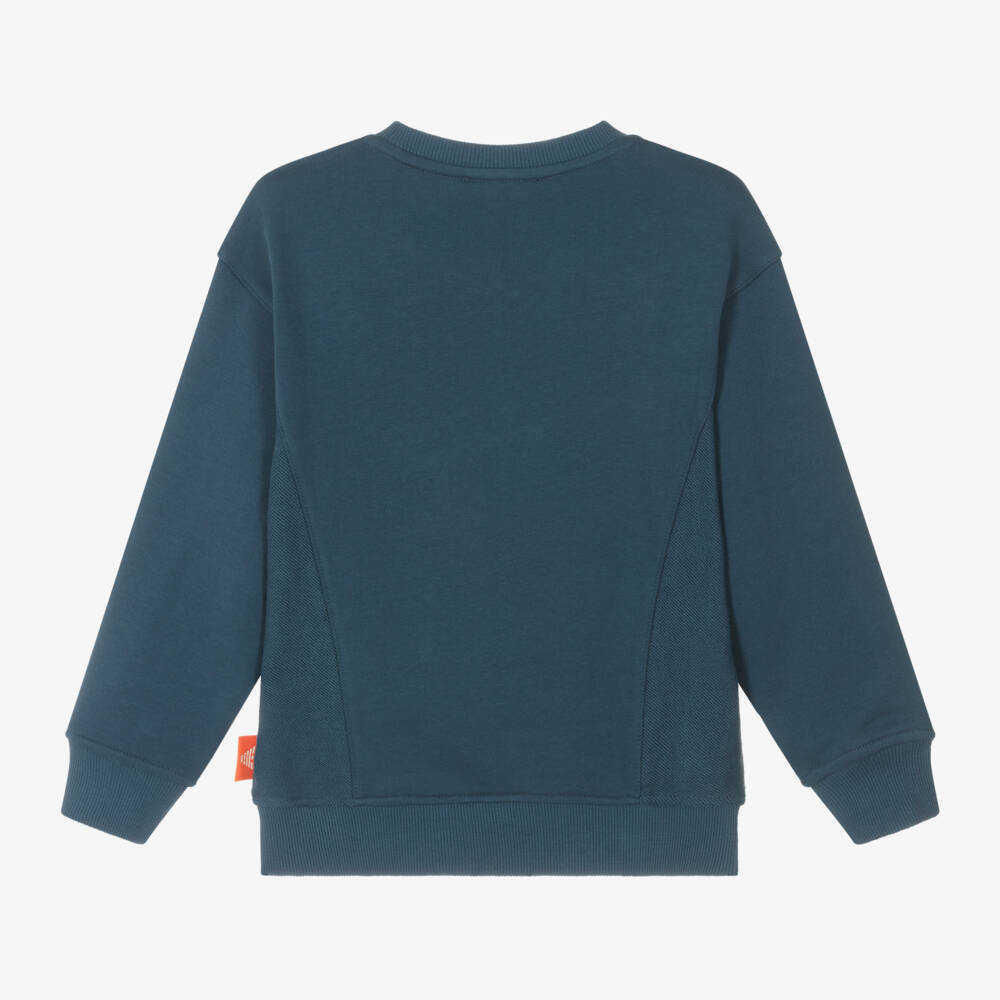 Emporio Armani-Boys Manga Bear Navy Sweatshirt | Childrensalon Outlet
