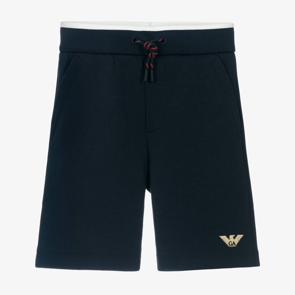 Emporio Armani-Праздничные шорты для мальчиков в полуночном синем цвете | Childrensalon Outlet