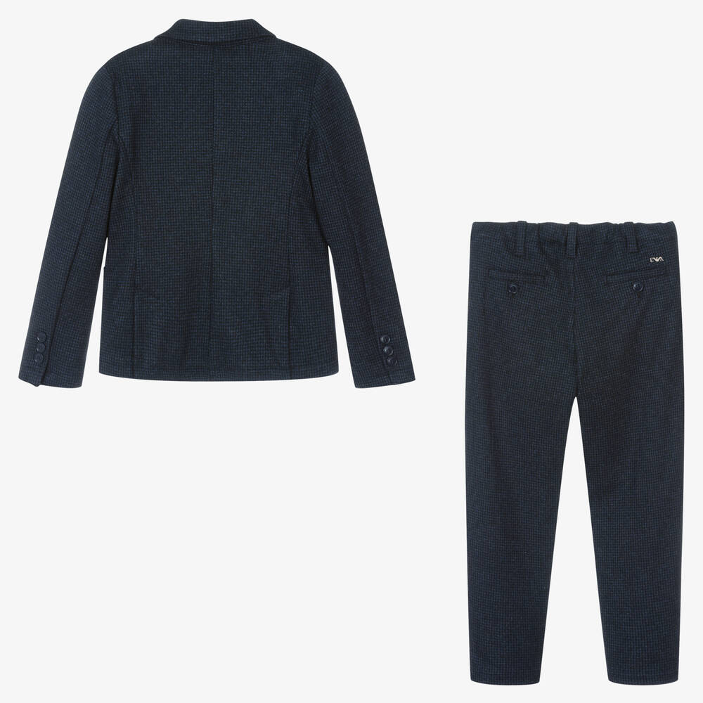 Emporio Armani-Сине-черный костюм в гусиную лапку | Childrensalon Outlet