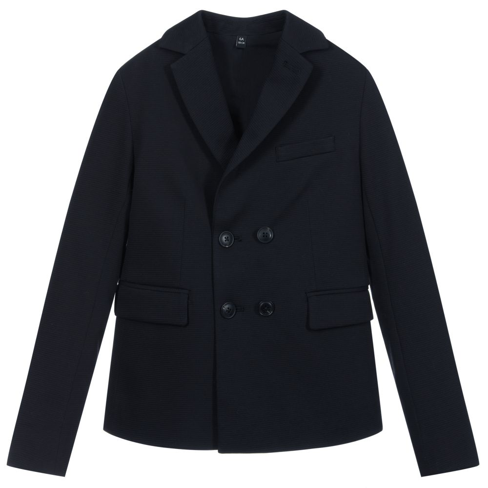 Emporio Armani - Blazer bleu marine Garçon | Childrensalon