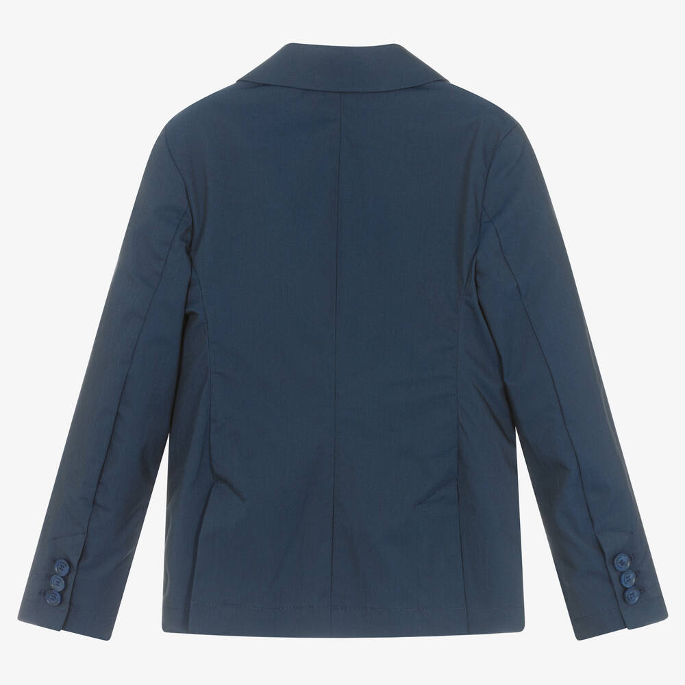 إمبوريو أرماني-جاكيت بلايزر قطن تويل لون كحلي للأولاد | Childrensalon Outlet