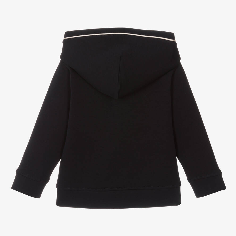 إمبوريو أرماني-توب هودي بطبعة النسر قطن لون كحلي للأولاد | Childrensalon Outlet