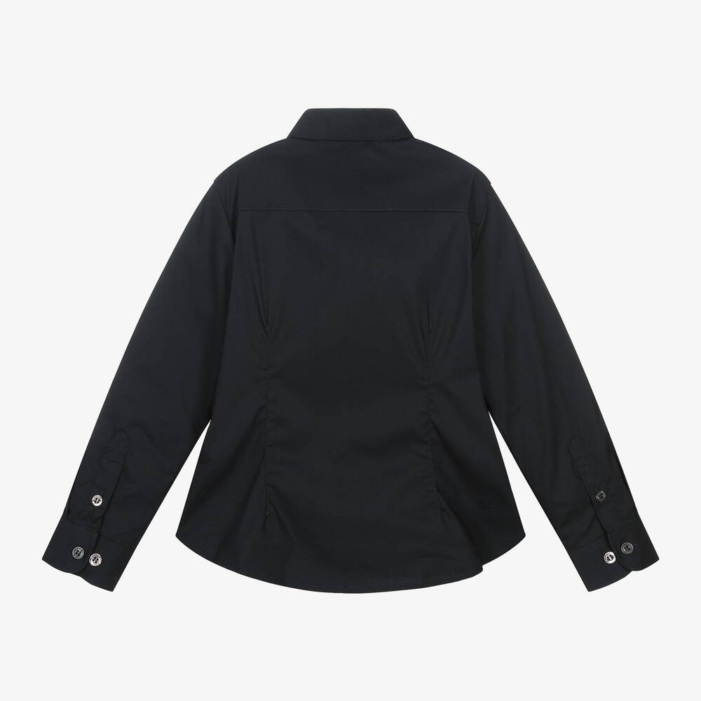 إمبوريو أرماني-قميص بطبعة النسر مزيج قطن لون كحلي للأولاد | Childrensalon Outlet