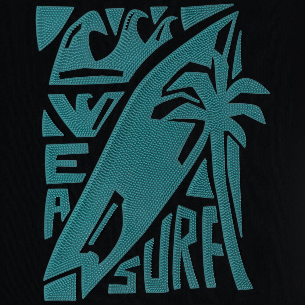 Emporio Armani-Boys Navy Blue Cotton Surf Graphic T-Shirt | Childrensalon Outlet