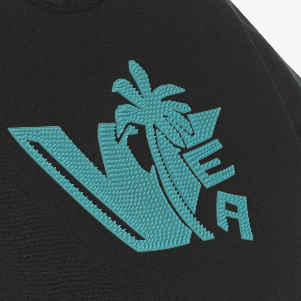 Emporio Armani-Boys Navy Blue Cotton T-Shirt | Childrensalon Outlet