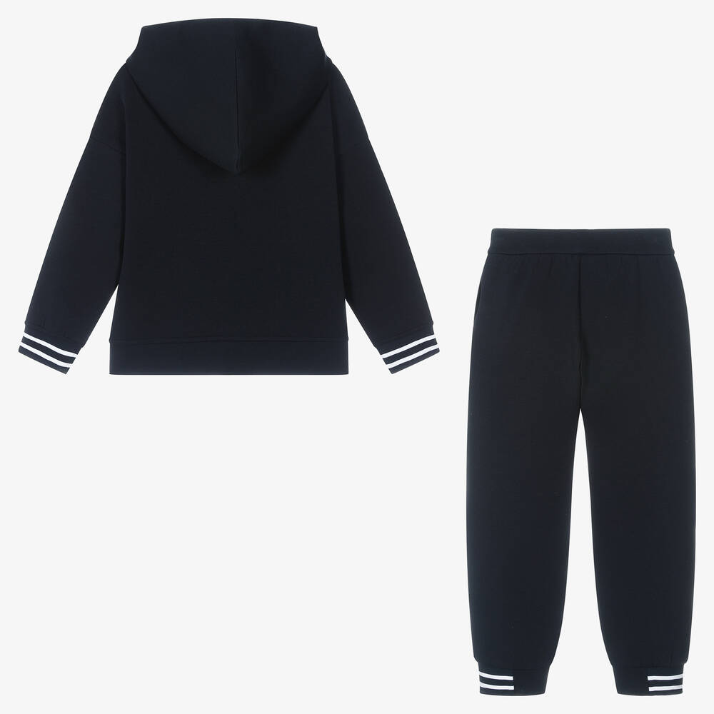 Emporio Armani-Boys Navy Blue Cotton Tracksuit | Childrensalon Outlet