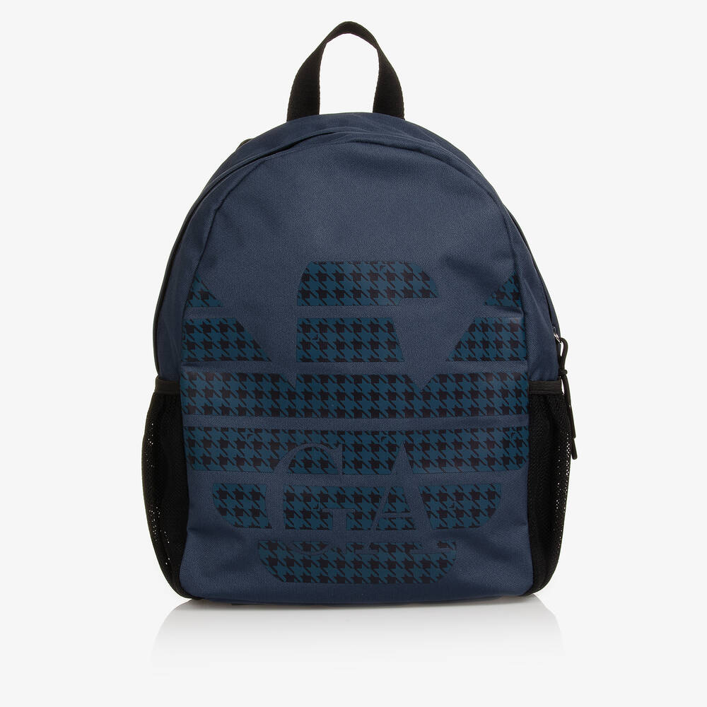 Emporio Armani - Sac à dos bleu marine aigle (36 cm) | Childrensalon