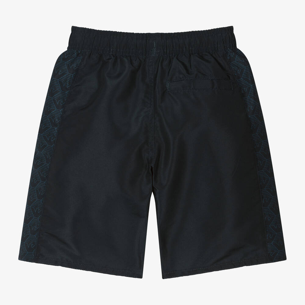 Emporio Armani-Boys Navy Blue Eagle Swim Shorts | Childrensalon Outlet