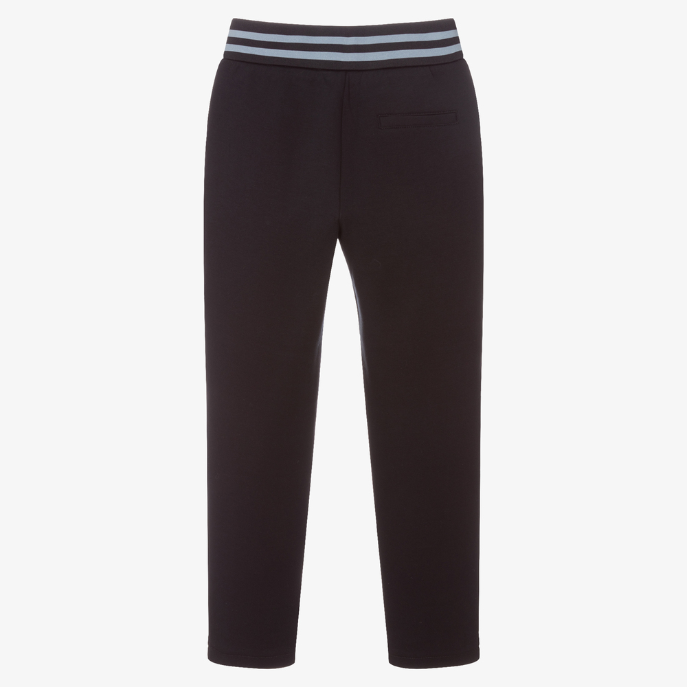 Emporio Armani-Boys Navy Blue Logo Joggers | Childrensalon Outlet