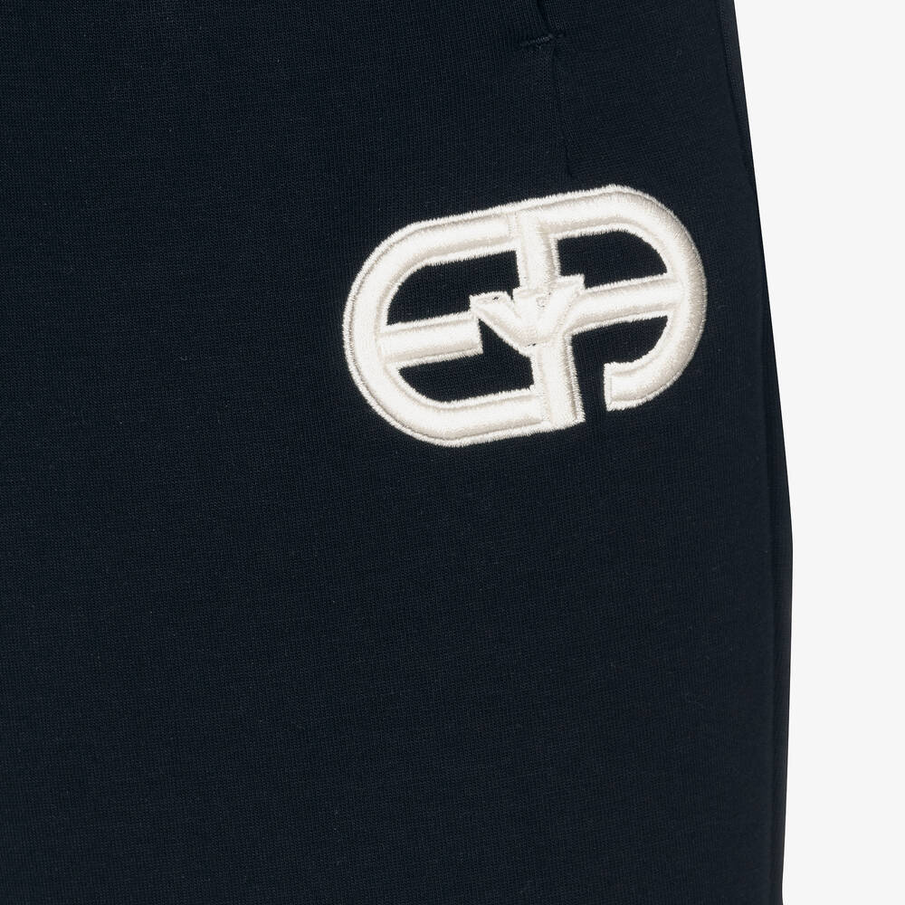 Emporio Armani-جوغرز قطن جيرسي لون كحلي للأولاد | Childrensalon Outlet