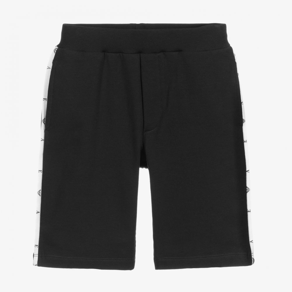 Emporio Armani-Boys Navy Blue Logo Shorts | Childrensalon Outlet