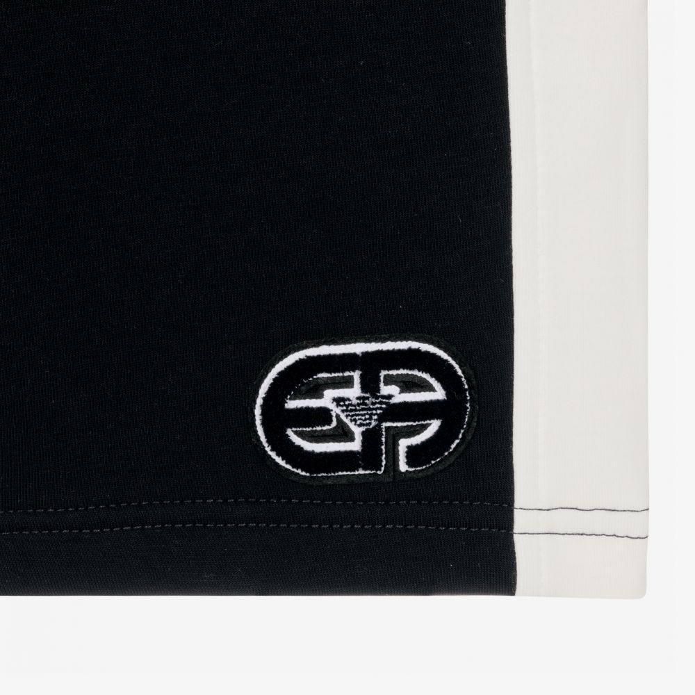 Emporio Armani-Boys Navy Blue & Red Shorts | Childrensalon Outlet