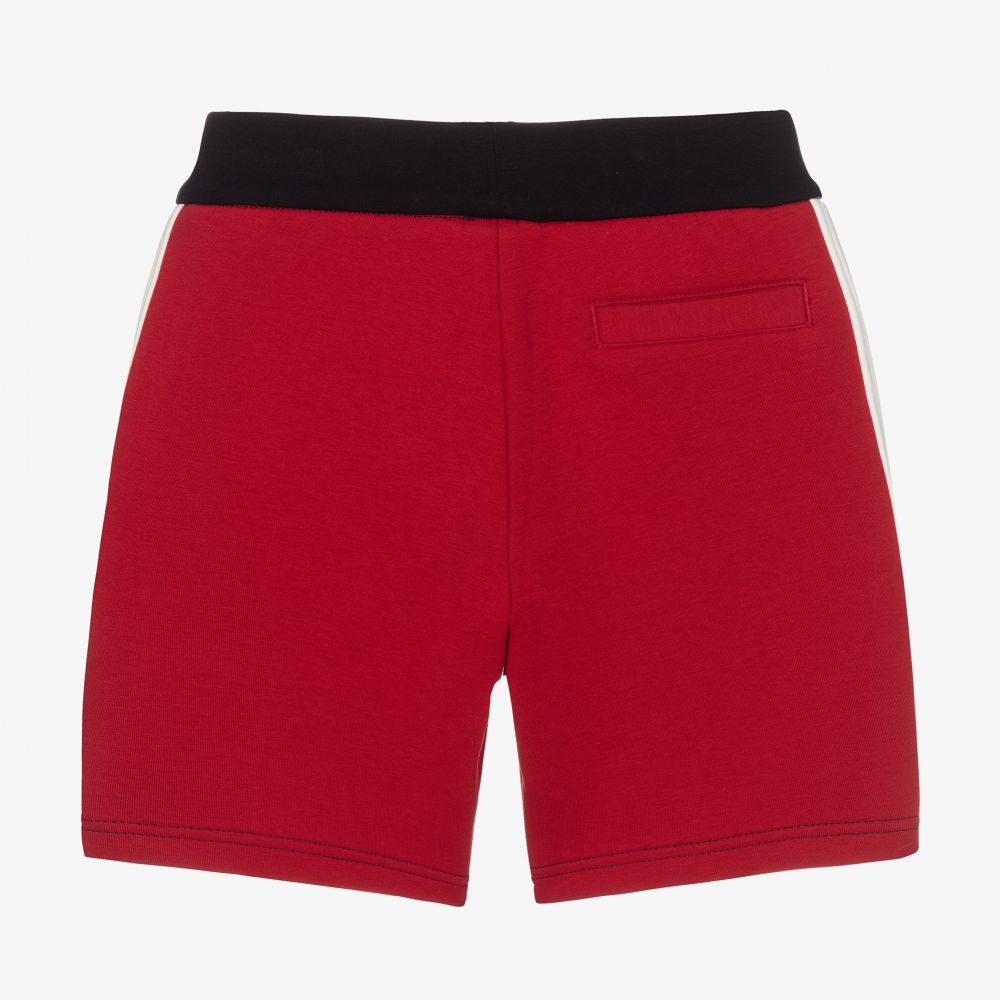 Emporio Armani-Boys Navy Blue & Red Shorts | Childrensalon Outlet