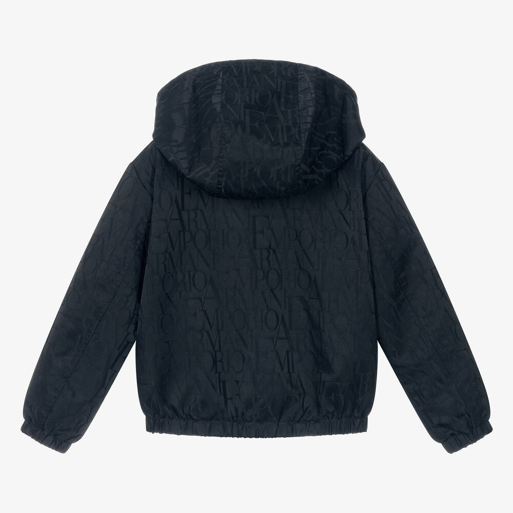 Emporio Armani-Синяя двусторонняя куртка для мальчиков | Childrensalon Outlet