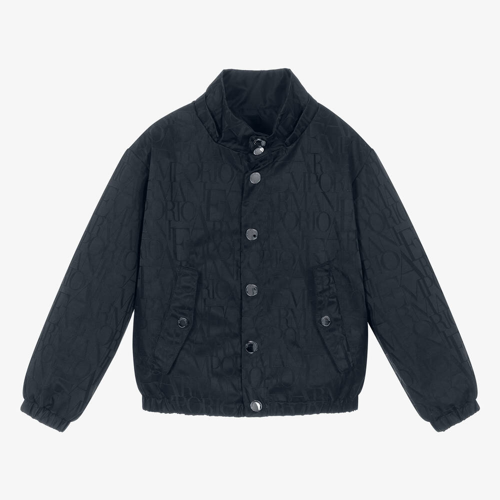 Emporio Armani-Синяя двусторонняя куртка для мальчиков | Childrensalon Outlet