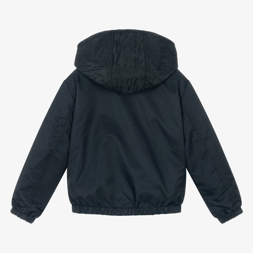 Emporio Armani-Синяя двусторонняя куртка для мальчиков | Childrensalon Outlet