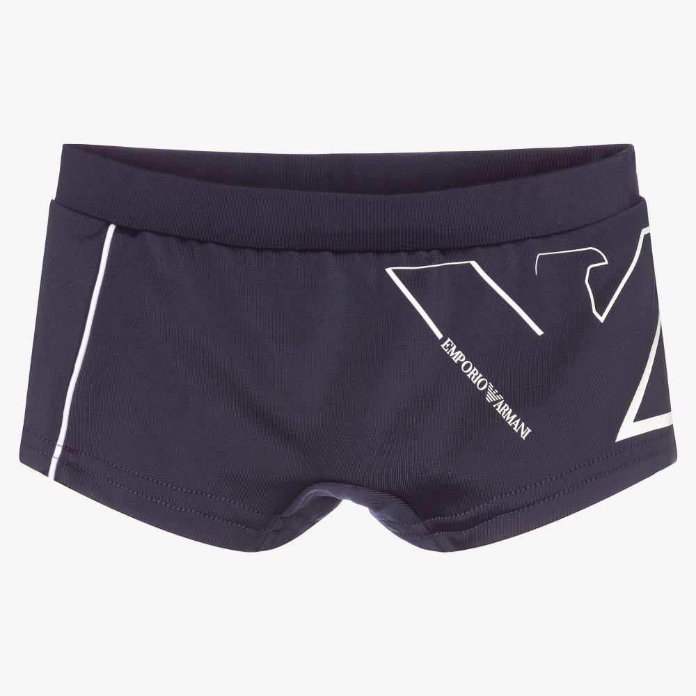 Boys Navy Blue Swim Trunks