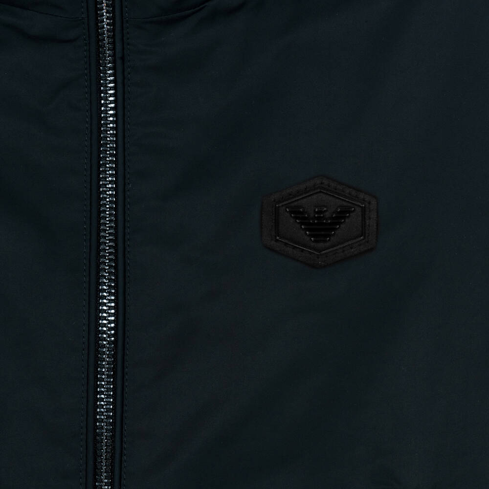 Emporio Armani-Boys Navy Blue Windbreaker Jacket | Childrensalon Outlet
