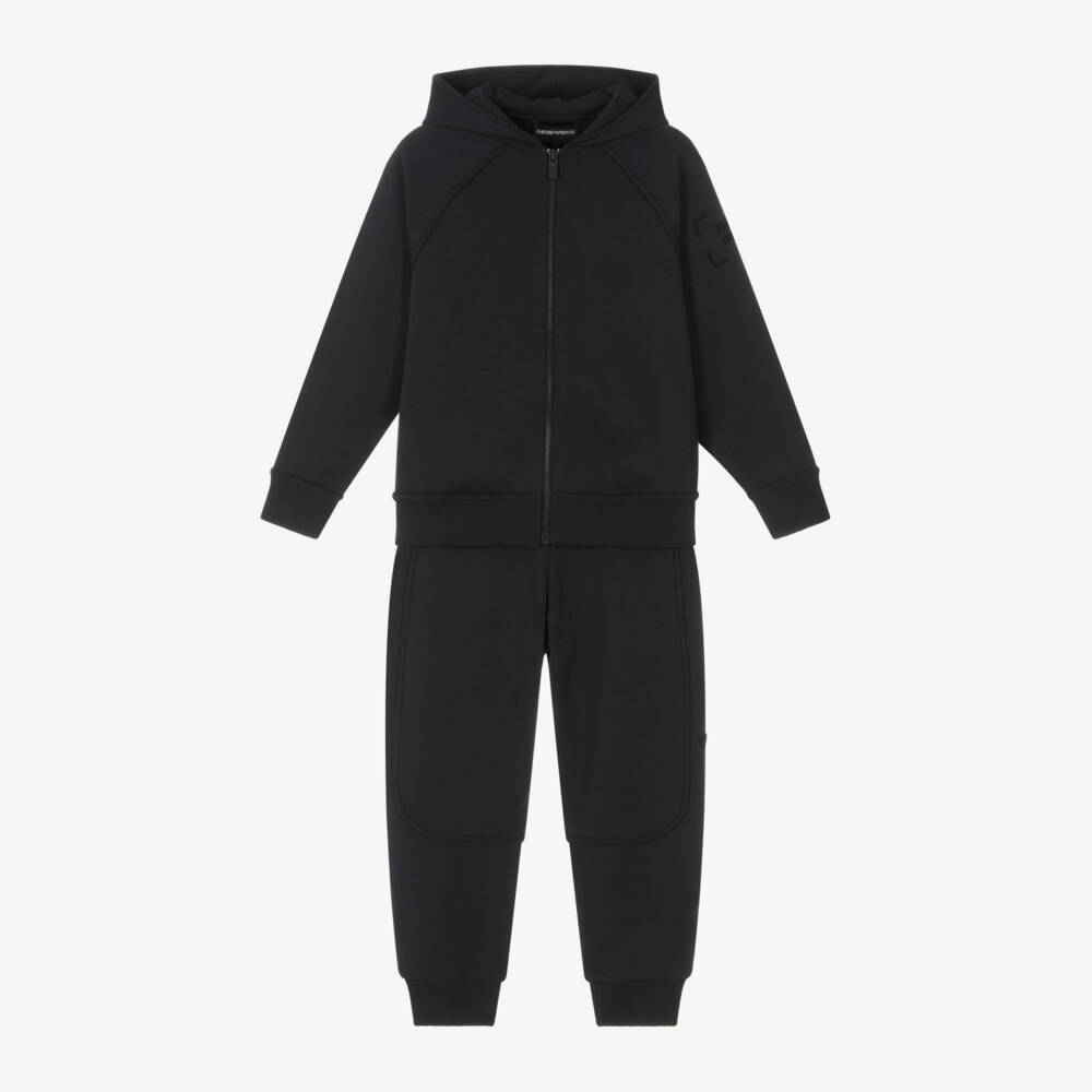 Emporio Armani-Boys Navy Cotton Blend Set | Childrensalon Outlet