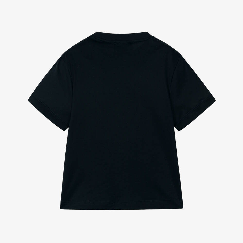 Emporio Armani-Праздничная футболка синий с змеей для мальчиков | Childrensalon Outlet