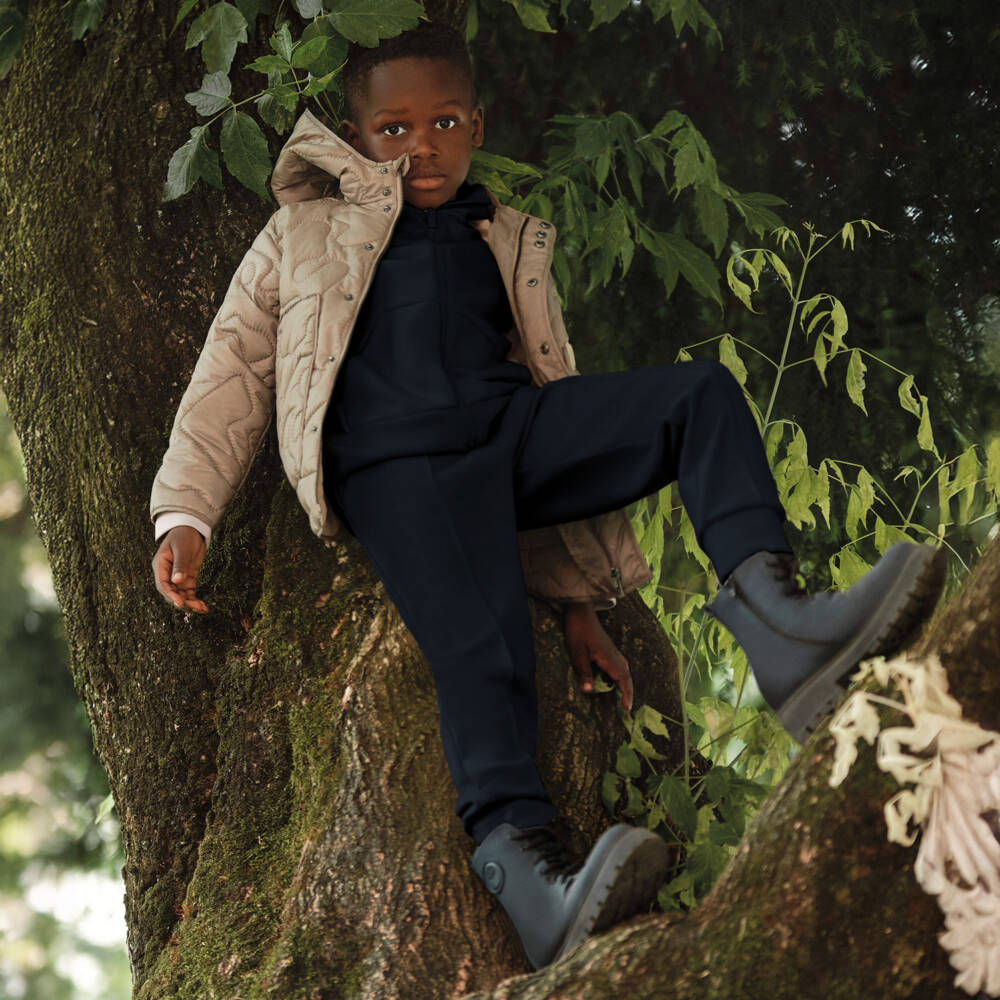 Emporio Armani-Спортивный костюм синий с капюшоном для мальчиков | Childrensalon Outlet