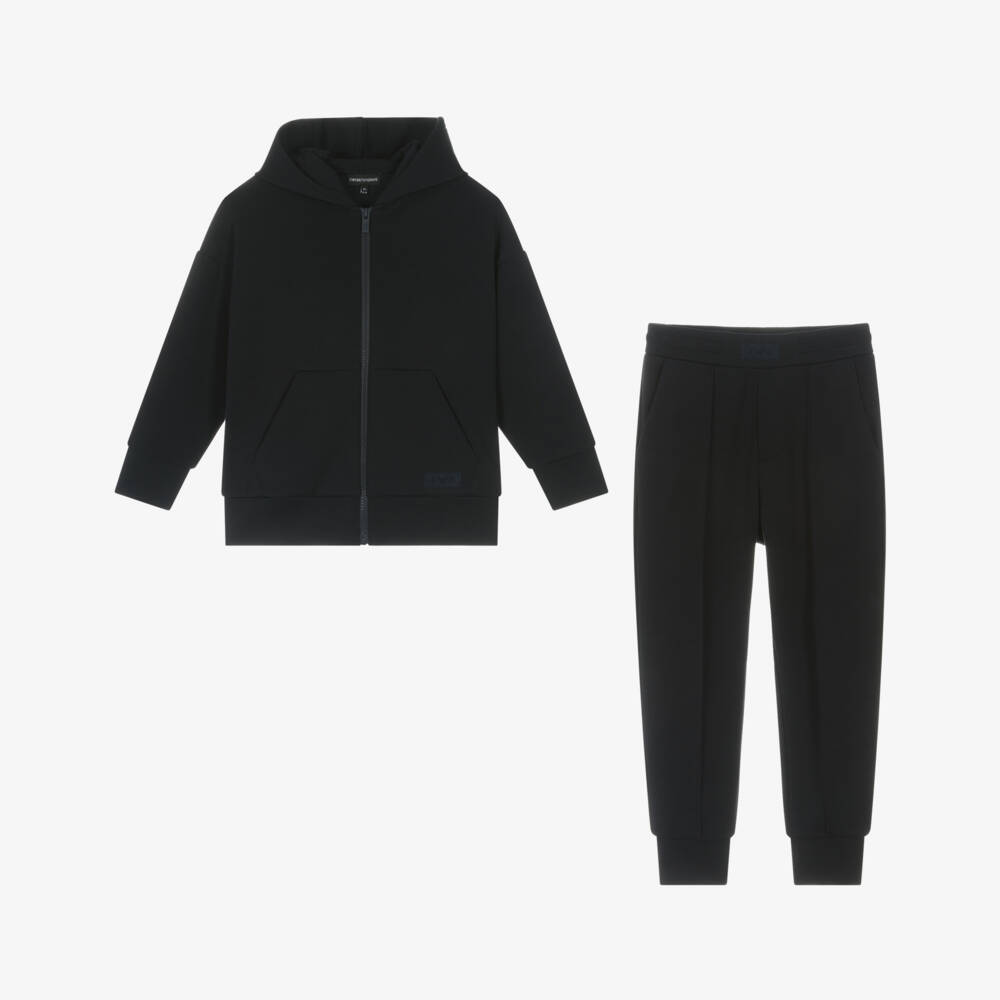 Emporio Armani-Спортивный костюм синий с капюшоном для мальчиков | Childrensalon Outlet