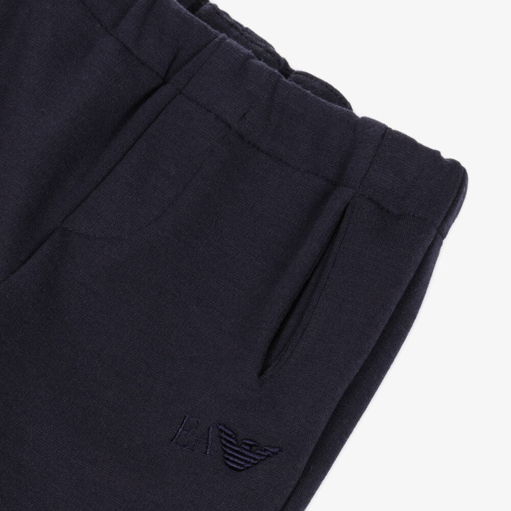 Emporio Armani-Удобные синие брюки из джерси для мальчиков | Childrensalon Outlet