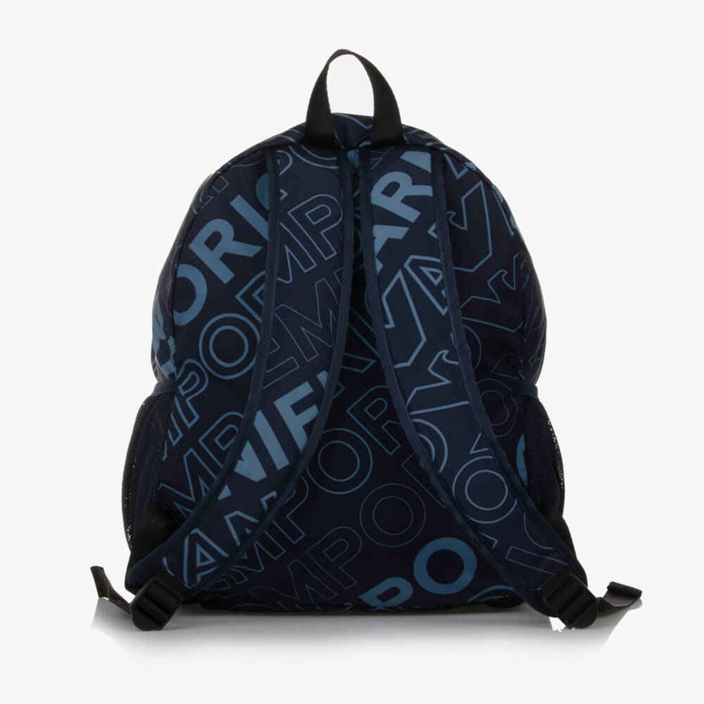 Emporio Armani-Boys Navy Logo Backpack | Childrensalon Outlet
