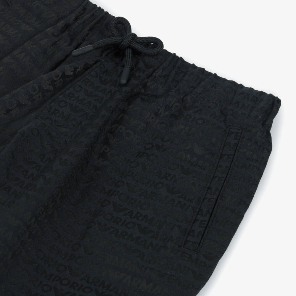 Emporio Armani-Boys Navy Patterned Trousers | Childrensalon Outlet