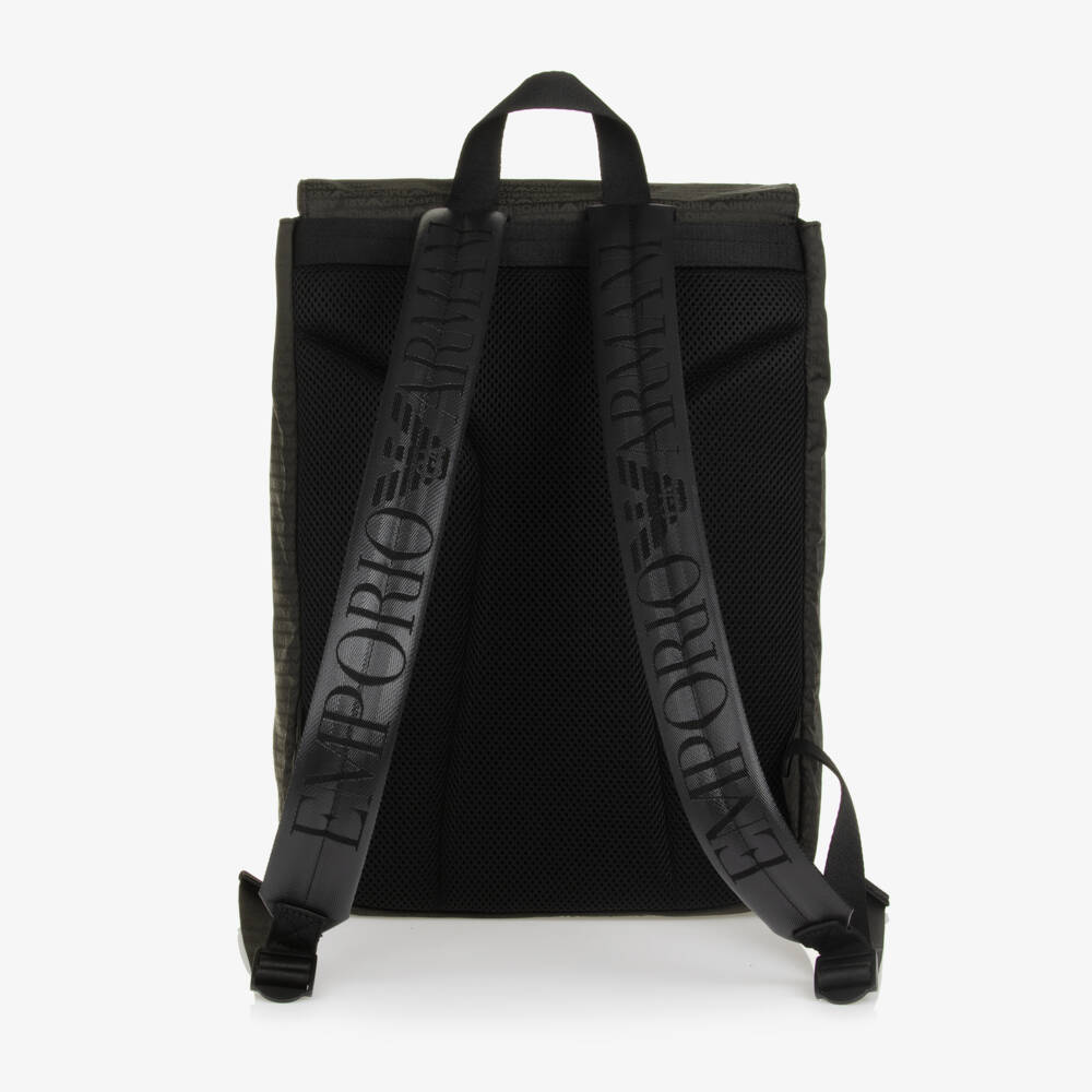 Emporio Armani-Boys Olive Logo Backpack 36cm | Childrensalon Outlet