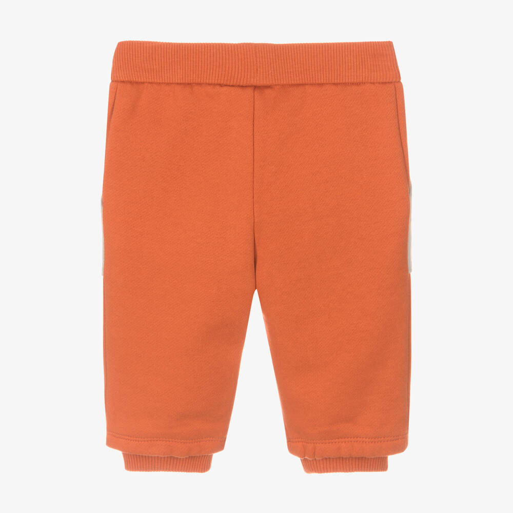 Emporio Armani-بنطلون رياضي قطني برتقالي دافئ للأولاد | Childrensalon Outlet