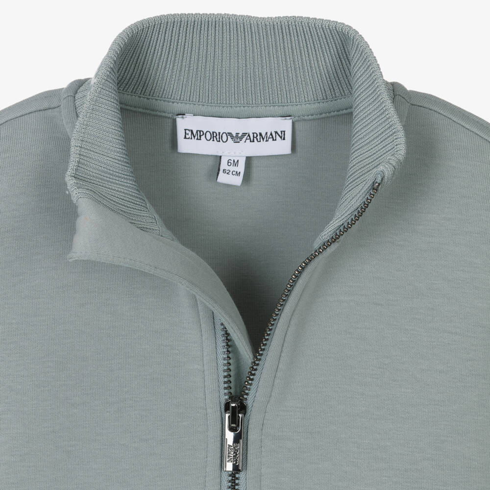 Emporio Armani-Boys Pale Blue Jersey Tracksuit | Childrensalon Outlet