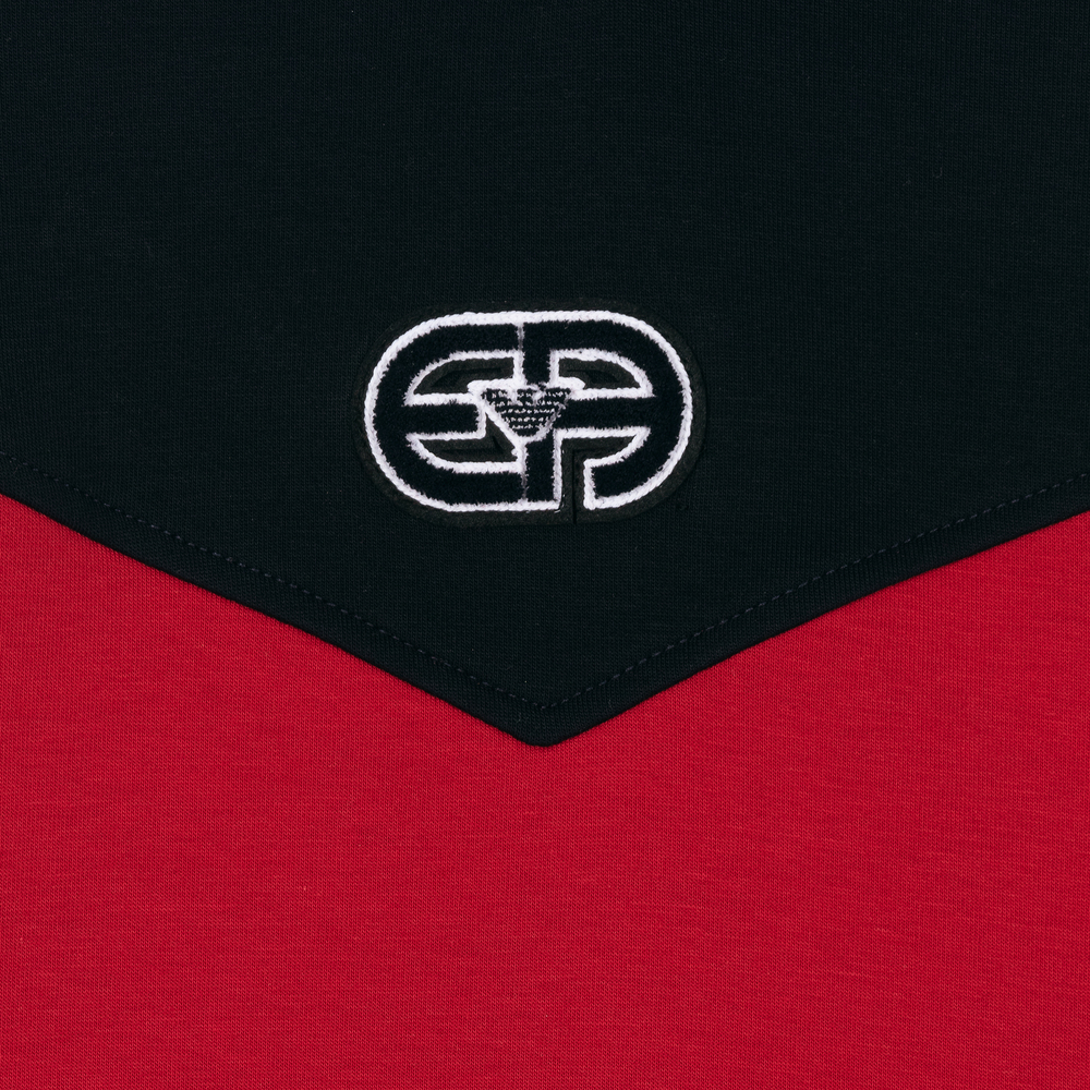 Emporio Armani-Красно-синяя хлопковая худи для мальчиков | Childrensalon Outlet