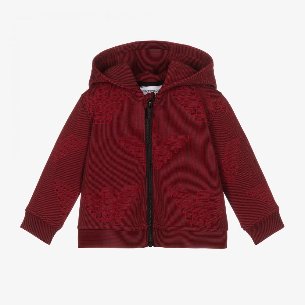 Emporio Armani - Blouson à capuche rouge Garçon | Childrensalon