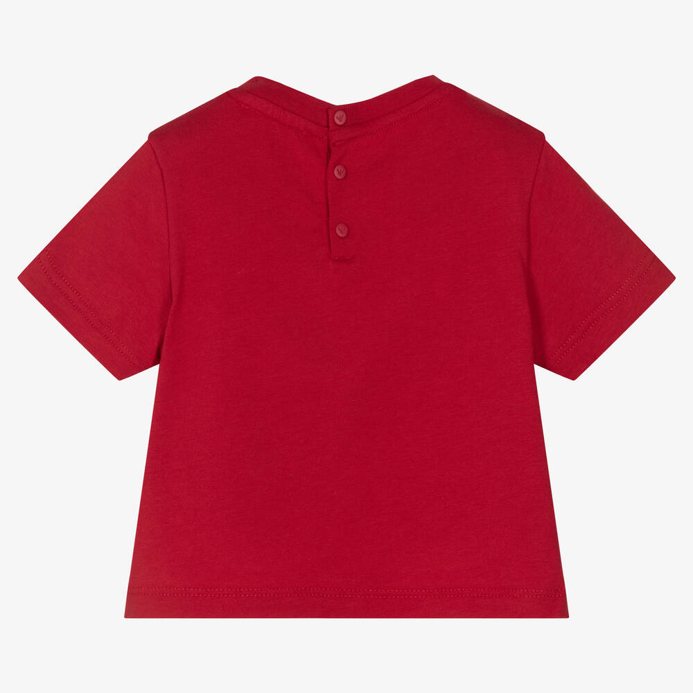 Emporio Armani T shirt rouge en coton gar on